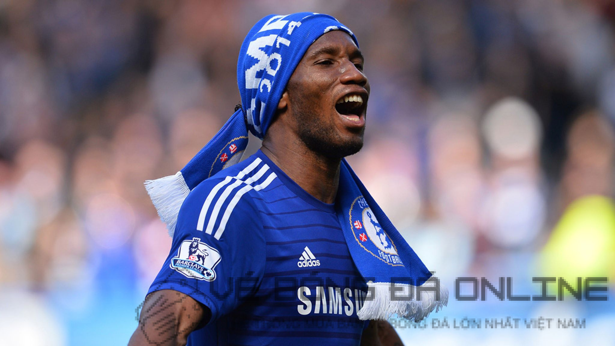 Didier Drogba trong màu áo Chelsea